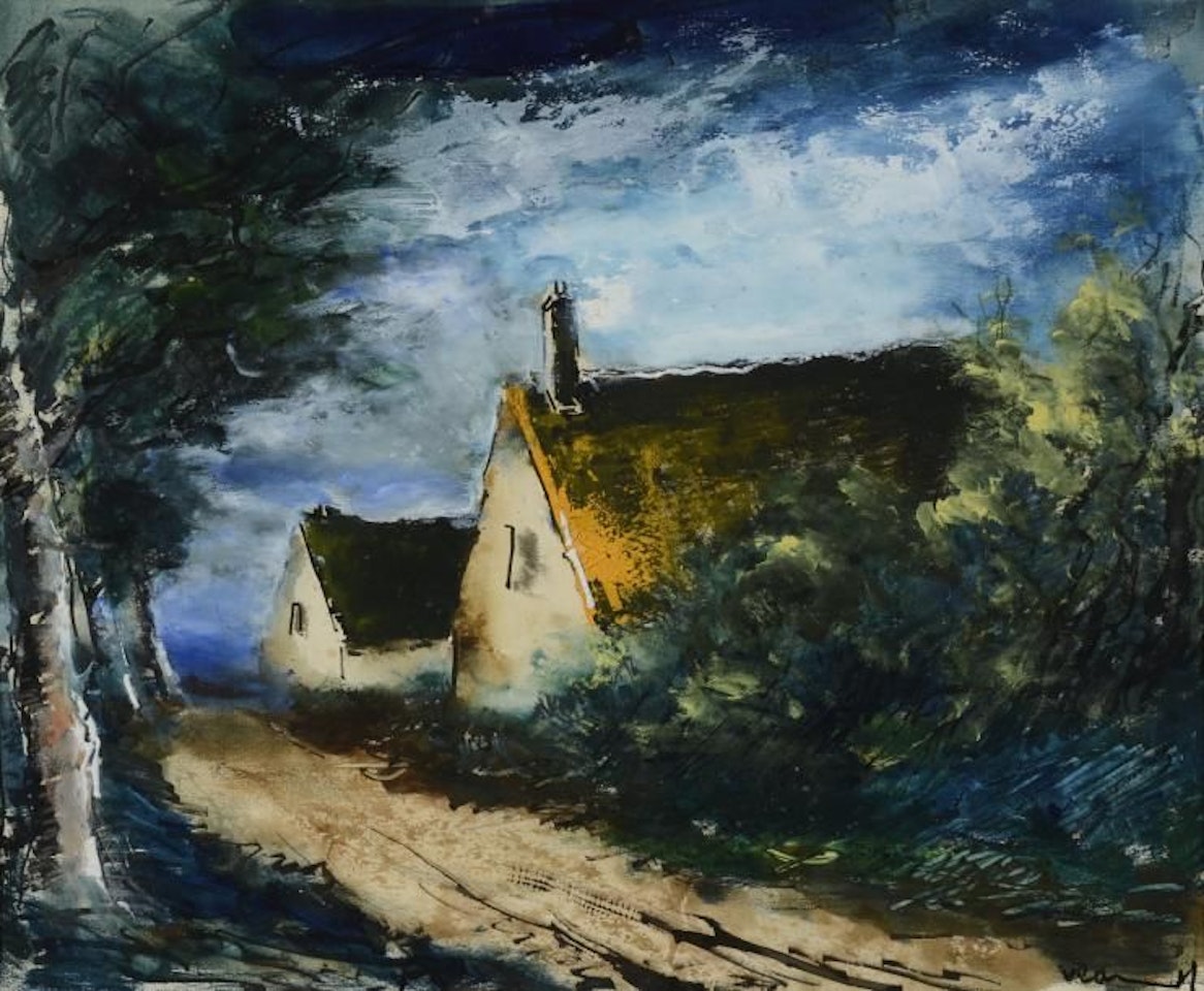 Road to the two houses by Maurice de Vlaminck