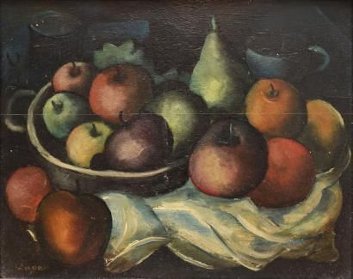 Still life with apples and pears by Celso Lagar