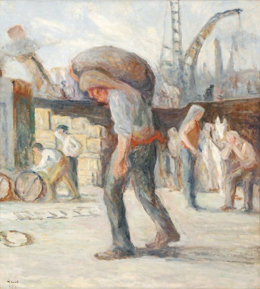 The longshoremen on the quays by Maximilien Luce