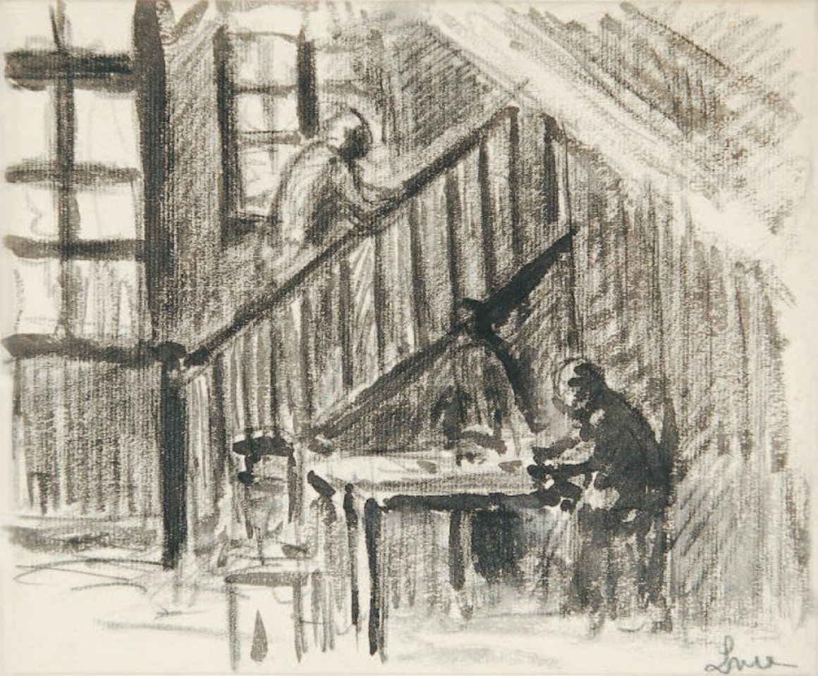 Interior of the staircase by Maximilien Luce