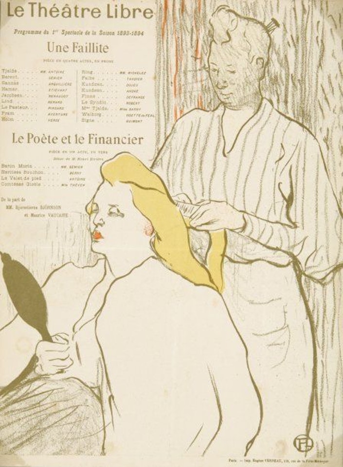 The Hairdresser - Program of the Théâtre Libre by Henri de Toulouse-Lautrec