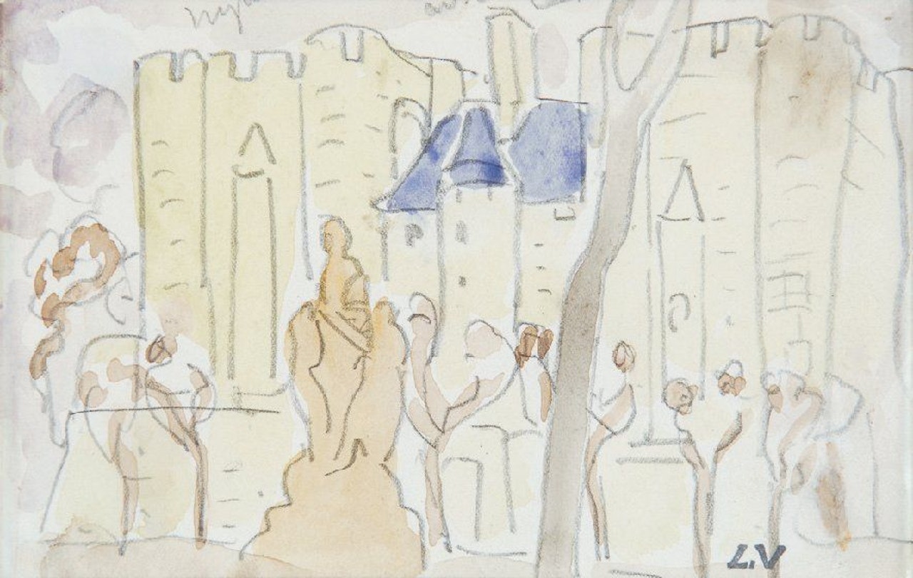 Château Watercolor by Louis Valtat