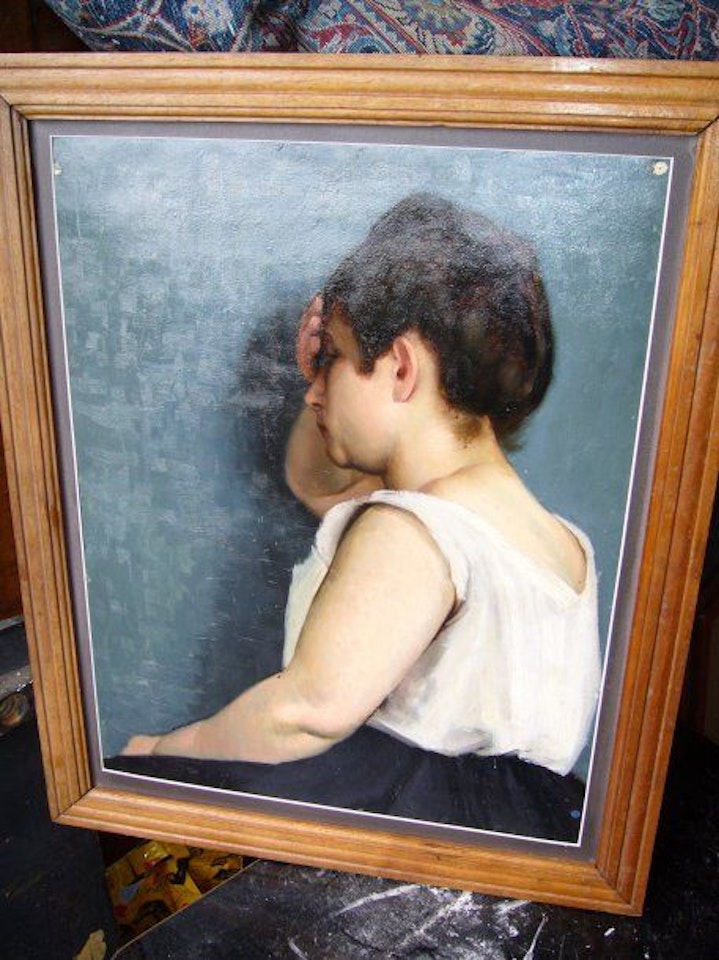 Woman in three-quarter view by French School