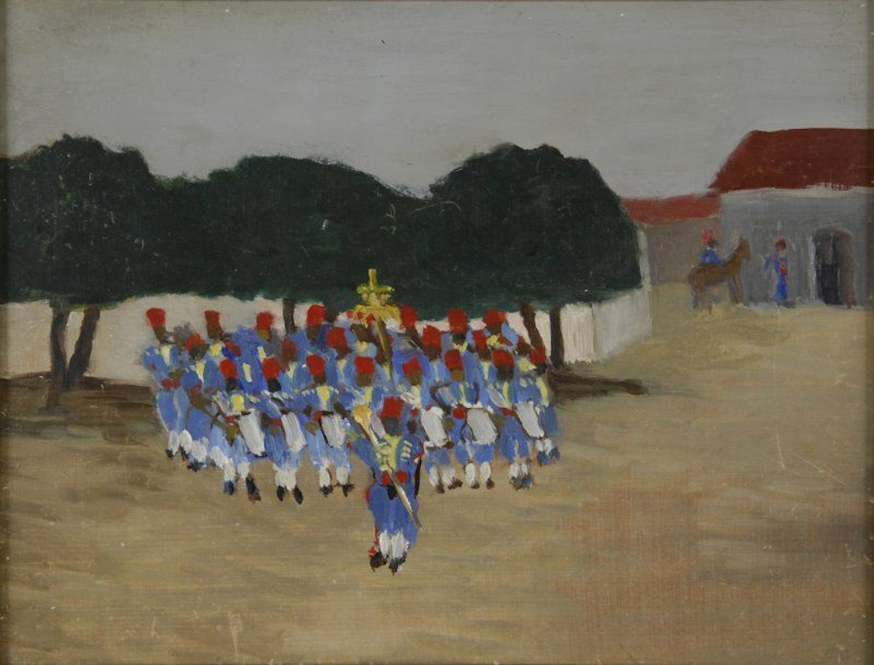 Fanfare of spahis by Maurice Brianchon