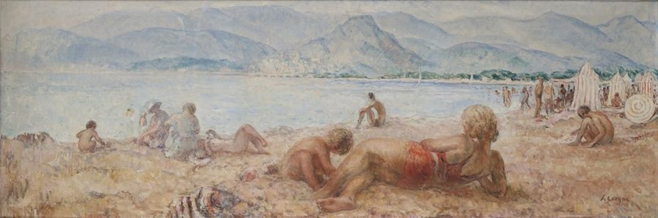 Bathers on the beach of Cagnes-sur-Mer by Henri Lebasque