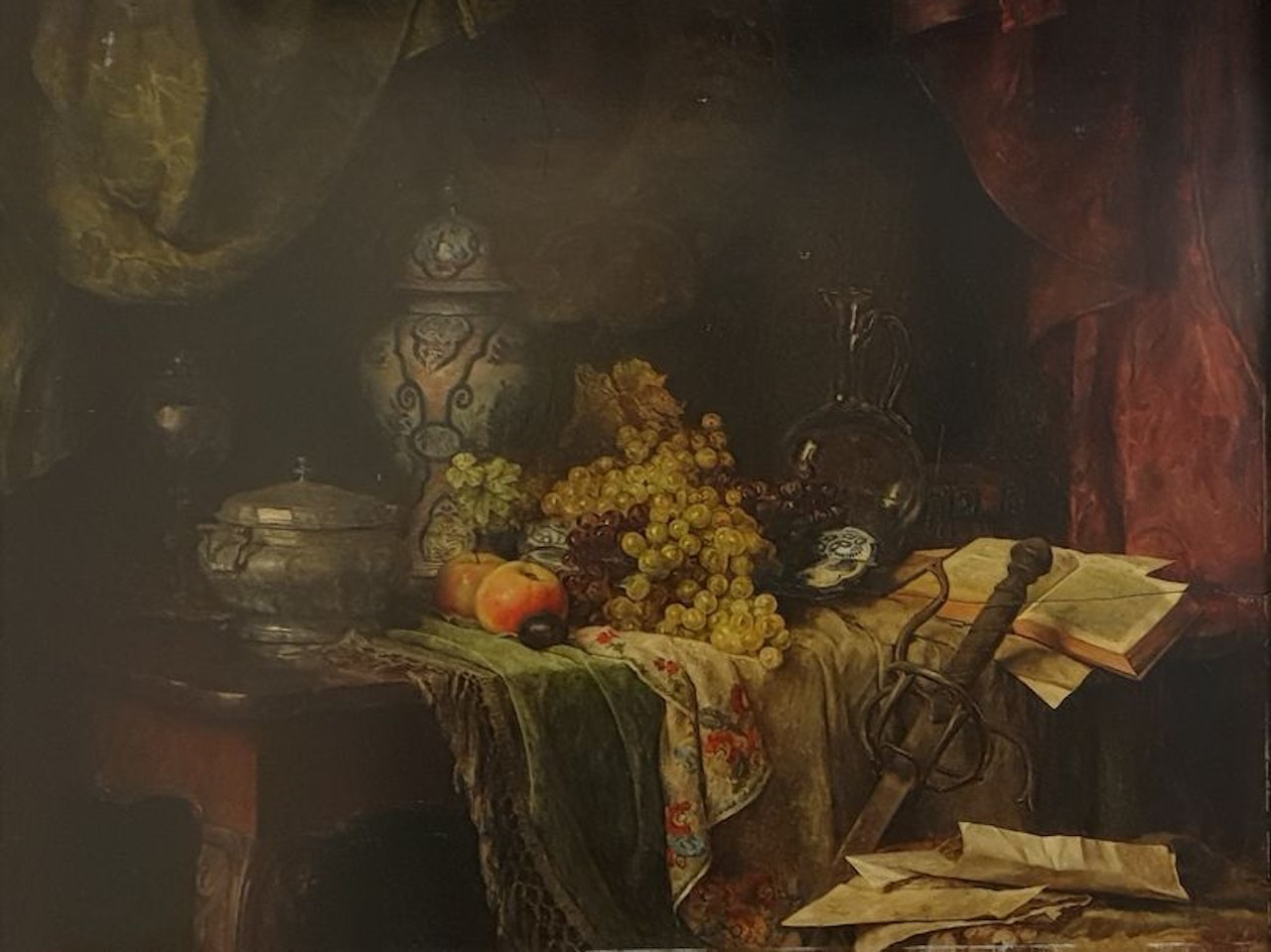Still life with Imari vase by French School