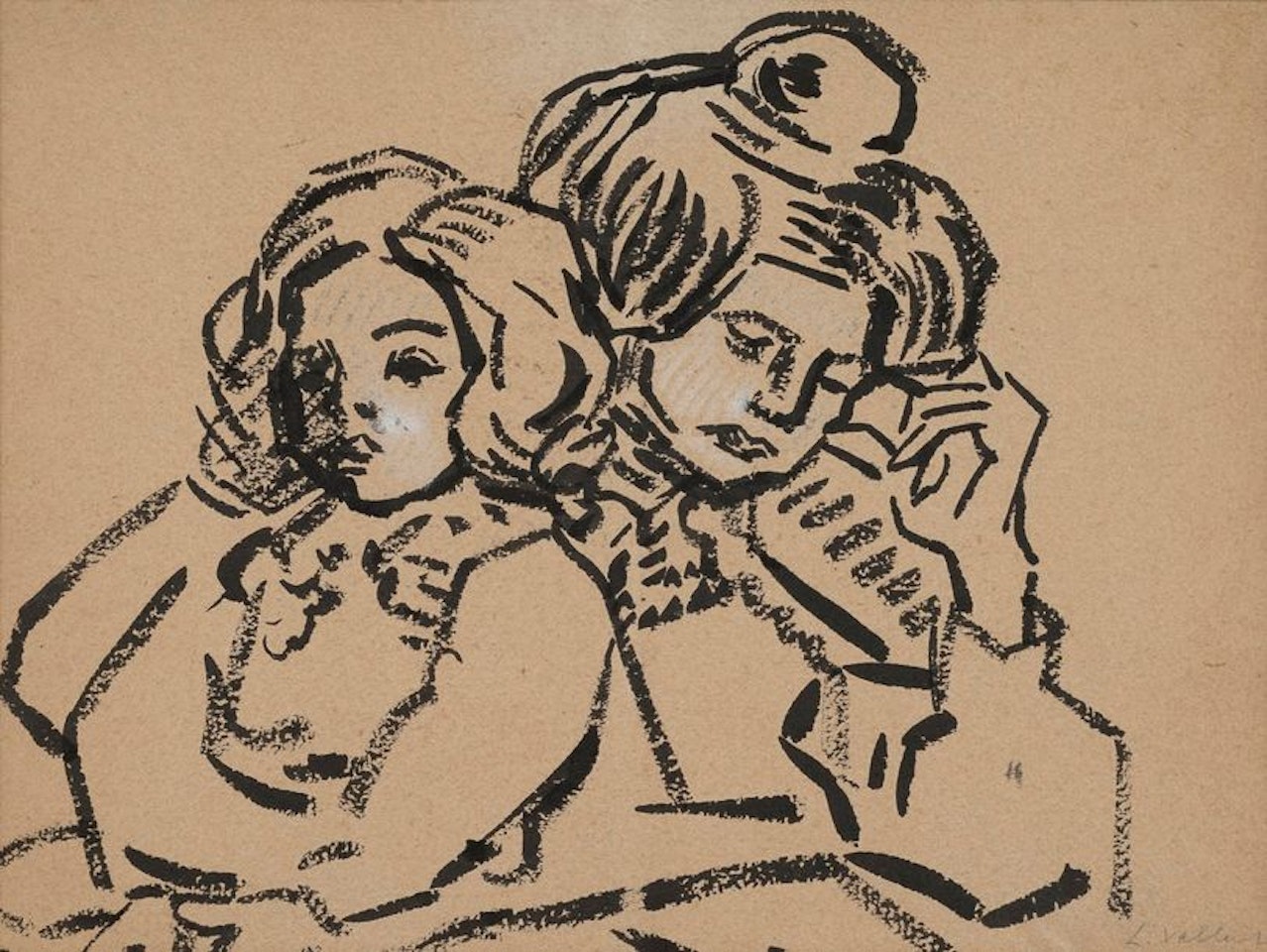 Suzanne and Jean as a child by Louis Valtat
