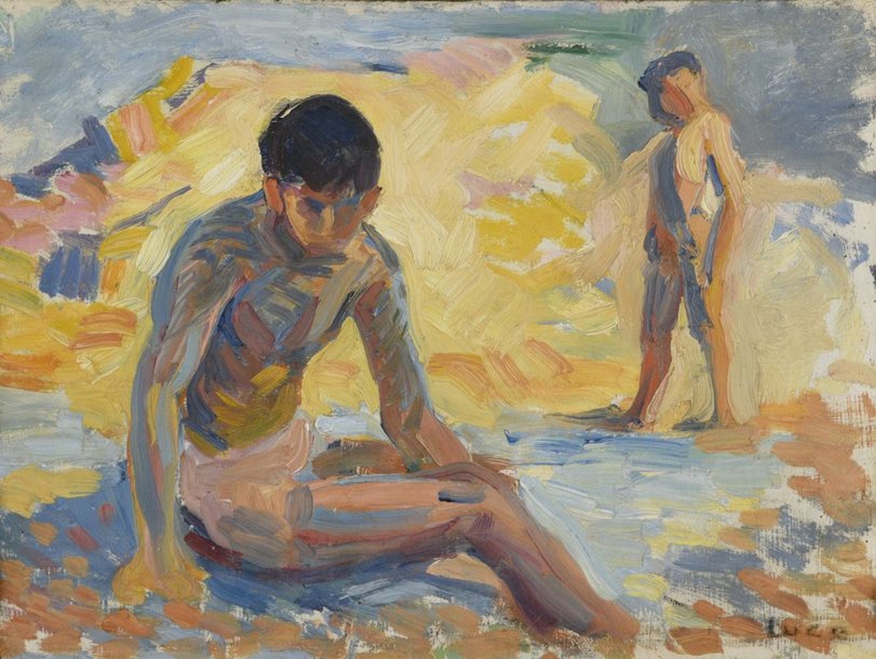 Study of bathers in the sun by Maximilien Luce