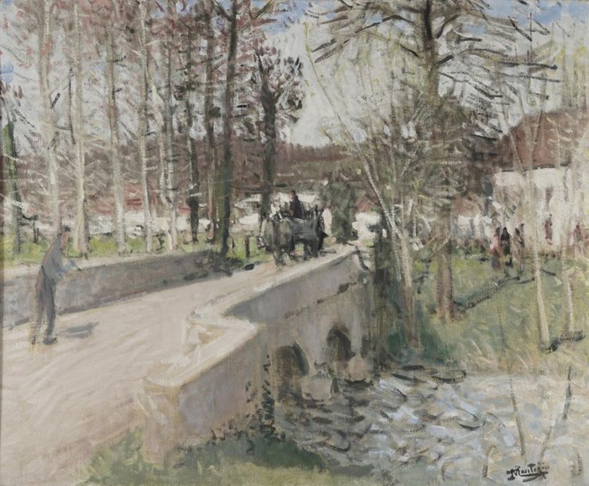 The Osmaux bridge near Dreux by Pierre Eugène Montezin