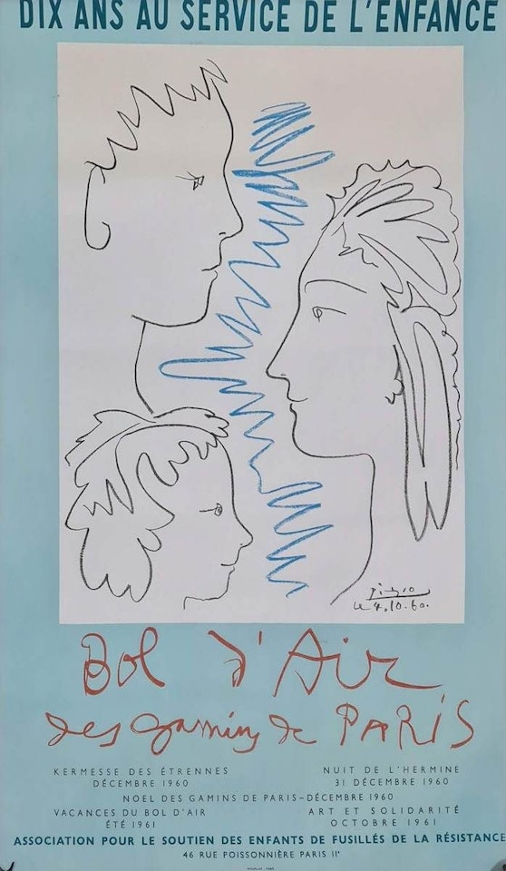 Ten years in the service of children by Pablo Picasso