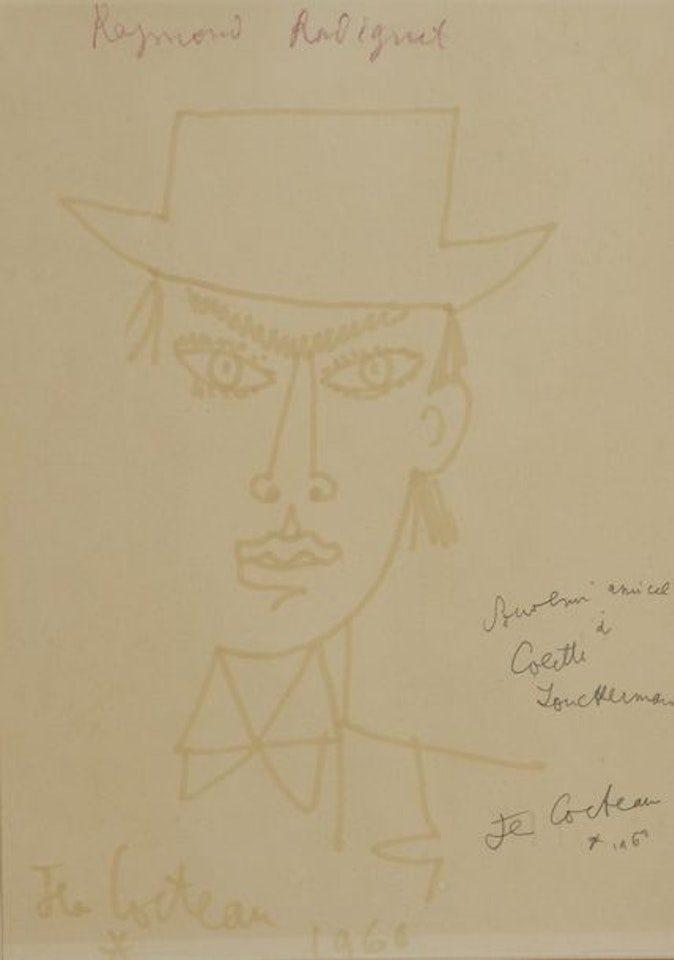 Portrait of Raymond Radiguet by Jean Cocteau