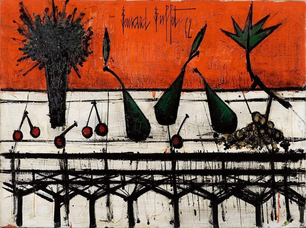 Still life with bouquet by Bernard Buffet
