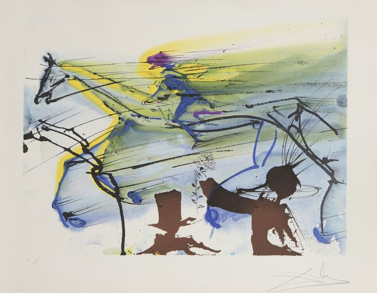 The Dalinian horses by Salvador Dali