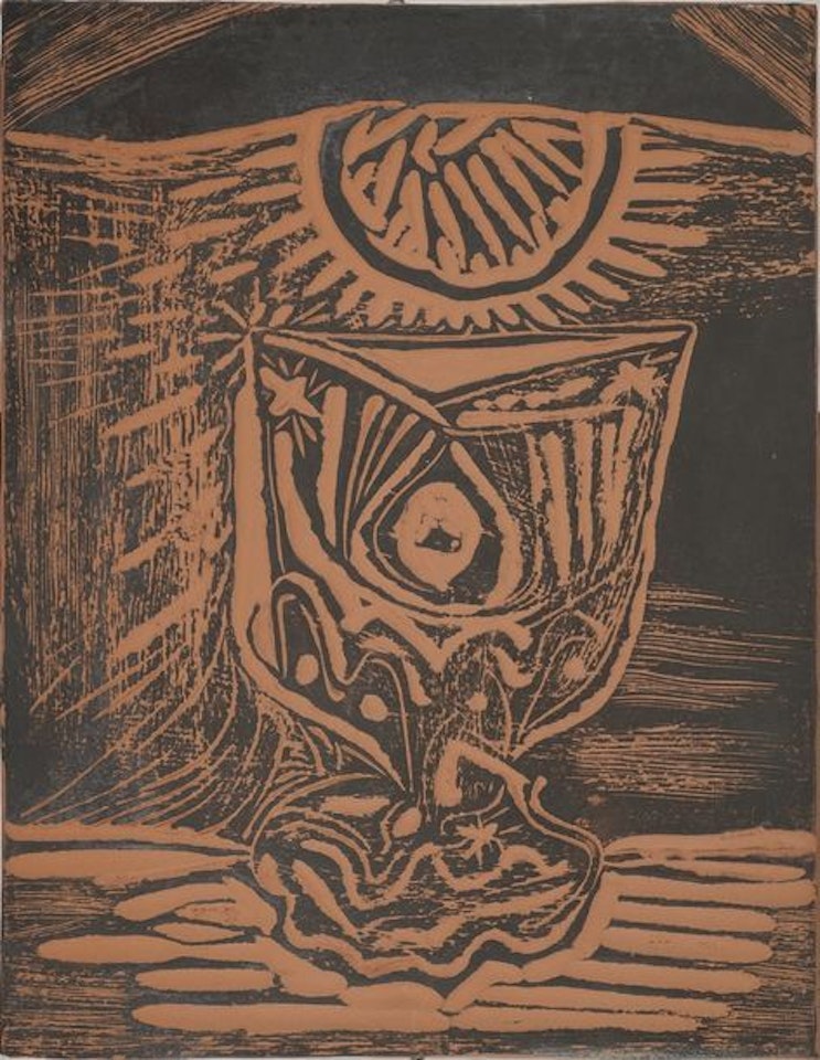 Glass under the lamp by Pablo Picasso