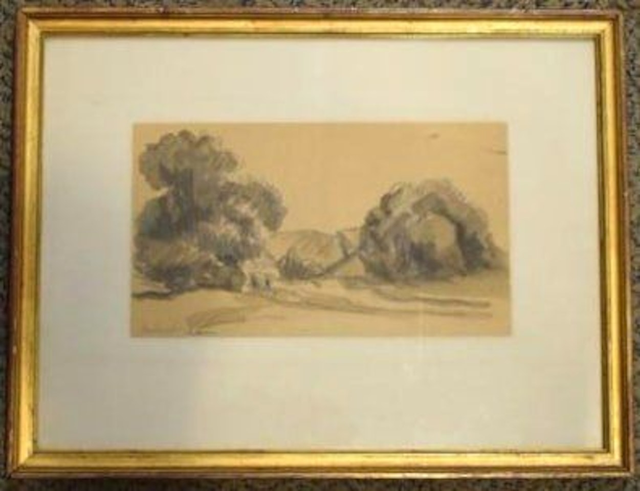 Wooded landscape in Méricourt by Maximilien Luce