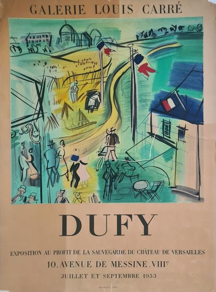 Lot of 4 various works including by Raoul Dufy