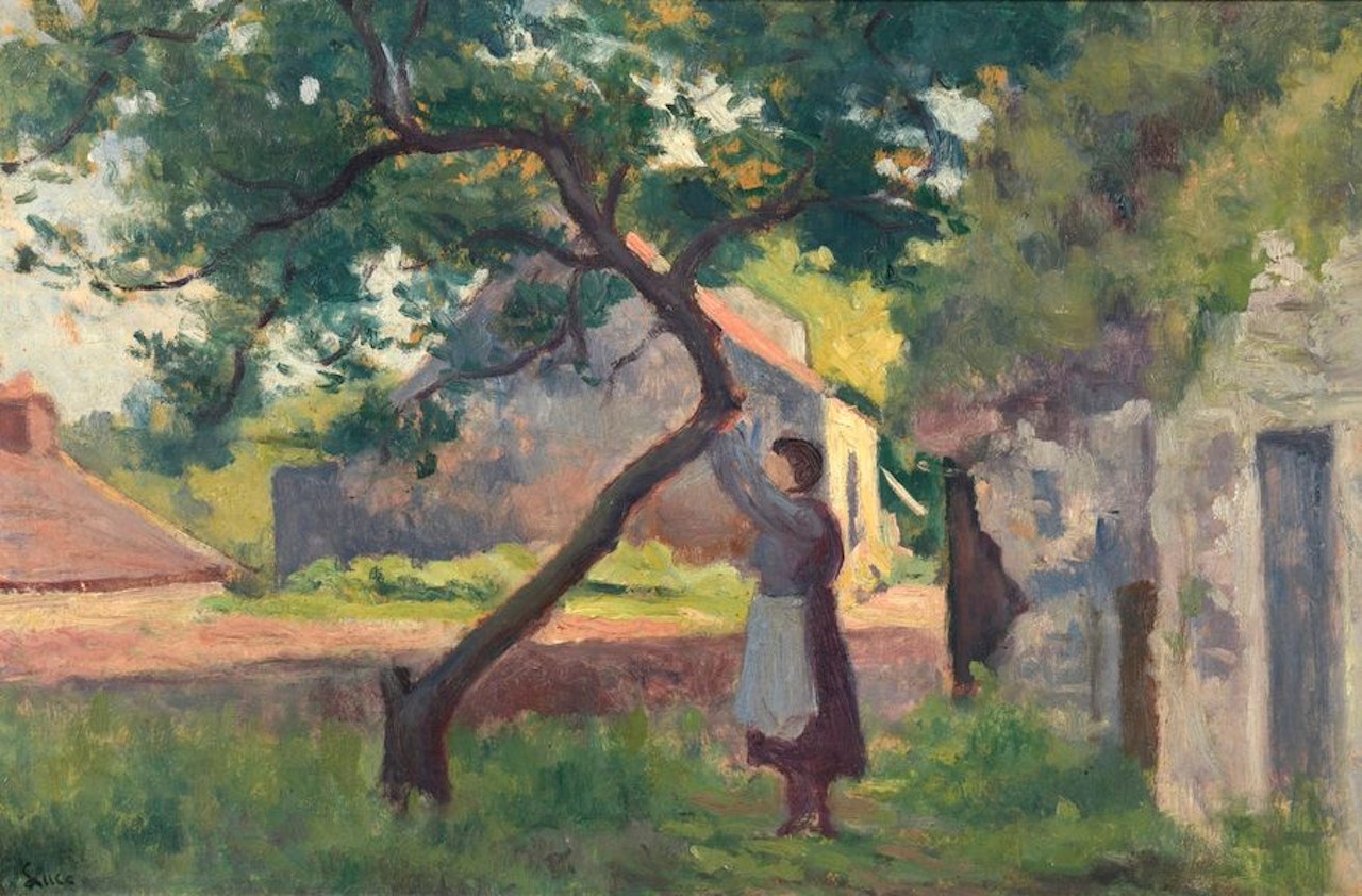 Peasant woman in the garden, Rolleboise by Maximilien Luce