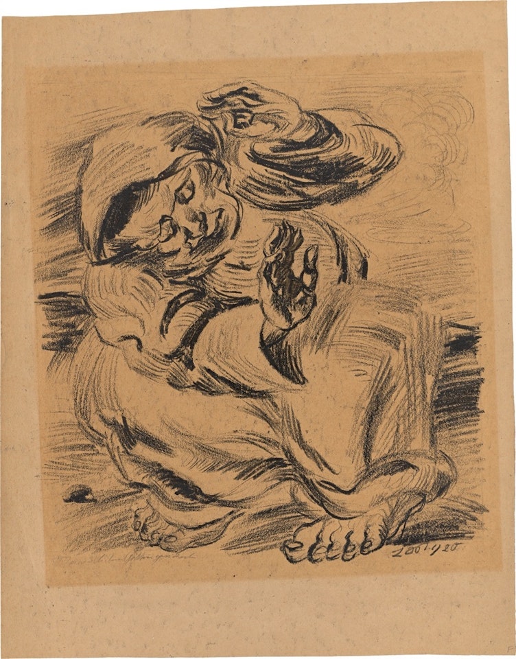 Hockende by Ludwig Meidner