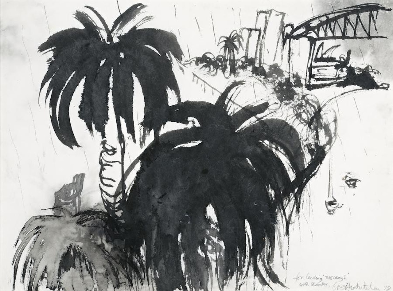 RAIN ON SYDNEY HARBOUR by Brett Whiteley