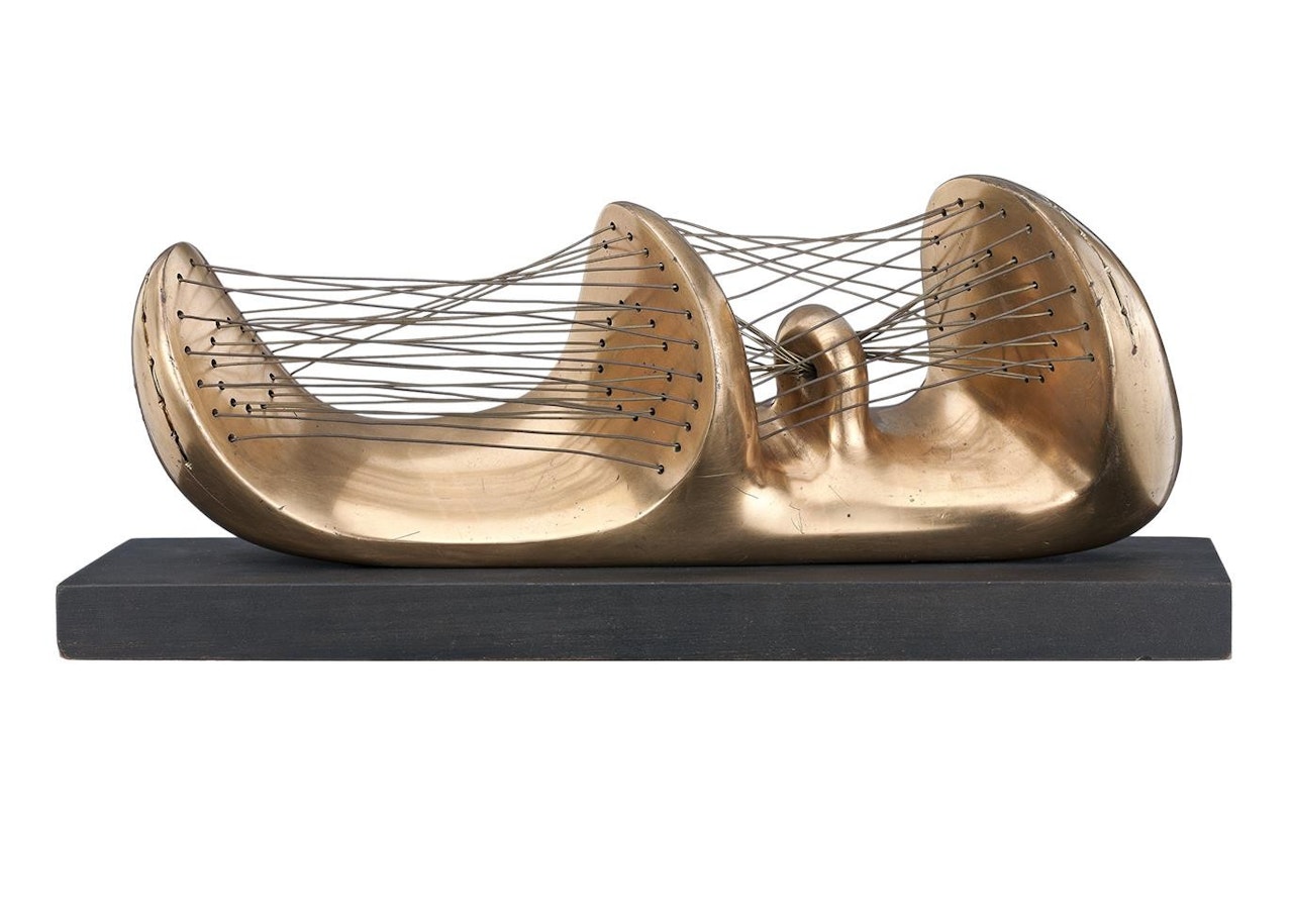 RECLINING STRINGED FIGURE by Henry Moore