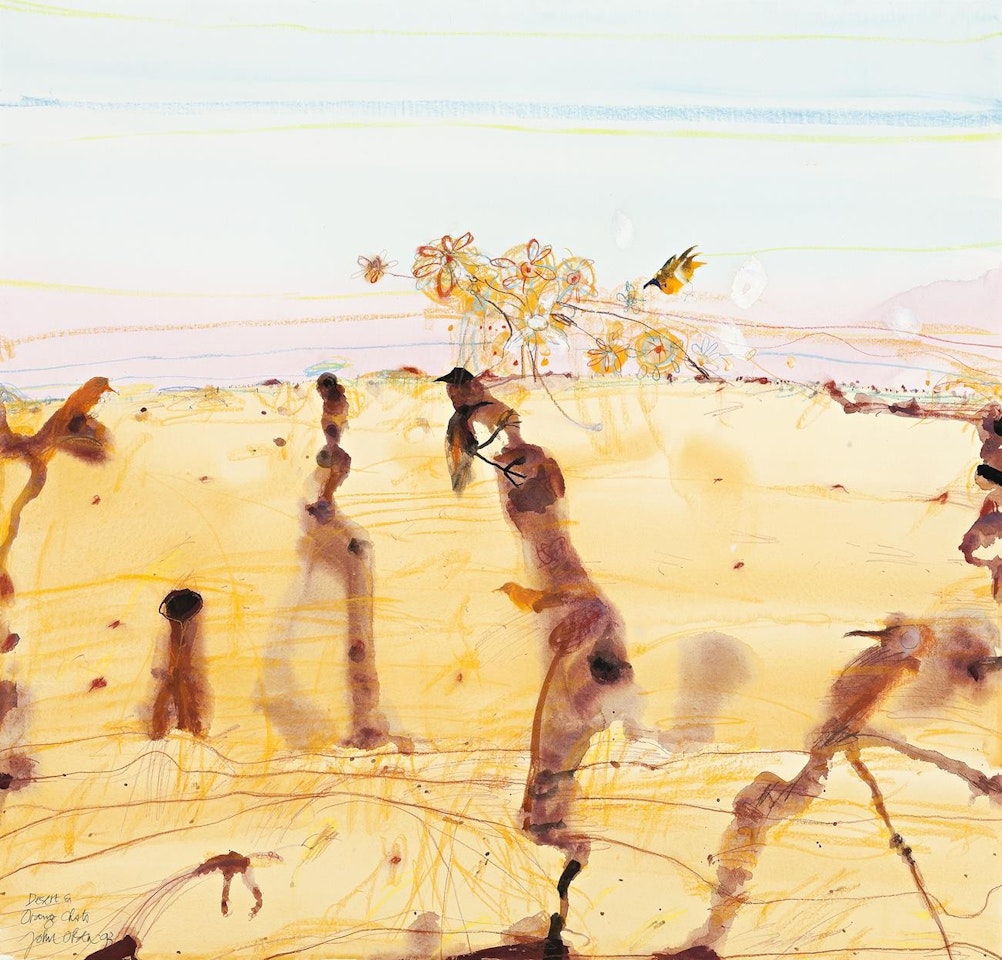 DESERT AND ORANGE CHATS by John Olsen