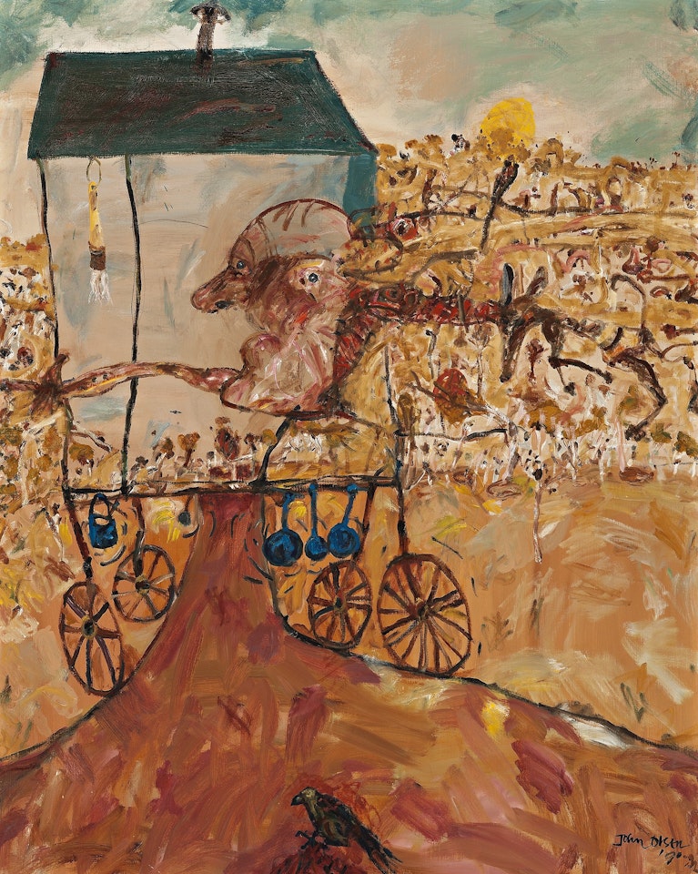 SELF PORTRAIT. TRAVELLING WEST by John Olsen