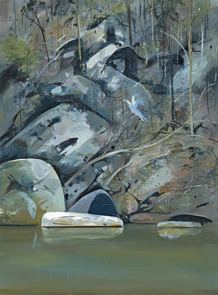 UPTURNED BOAT ON BUDGONG CREEK by Arthur Merric Bloomfield Boyd
