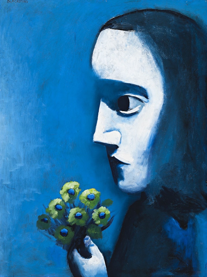 GIRL WITH FLOWERS by Charles Blackman