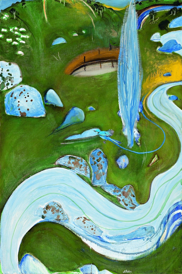 BLUE AND GREEN PADDOCK by Brett Whiteley