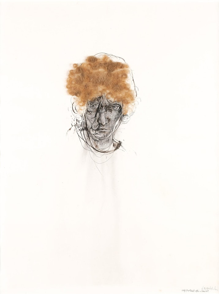 SELF PORTRAIT AFTER A HAIRCUT AT 36 by Brett Whiteley
