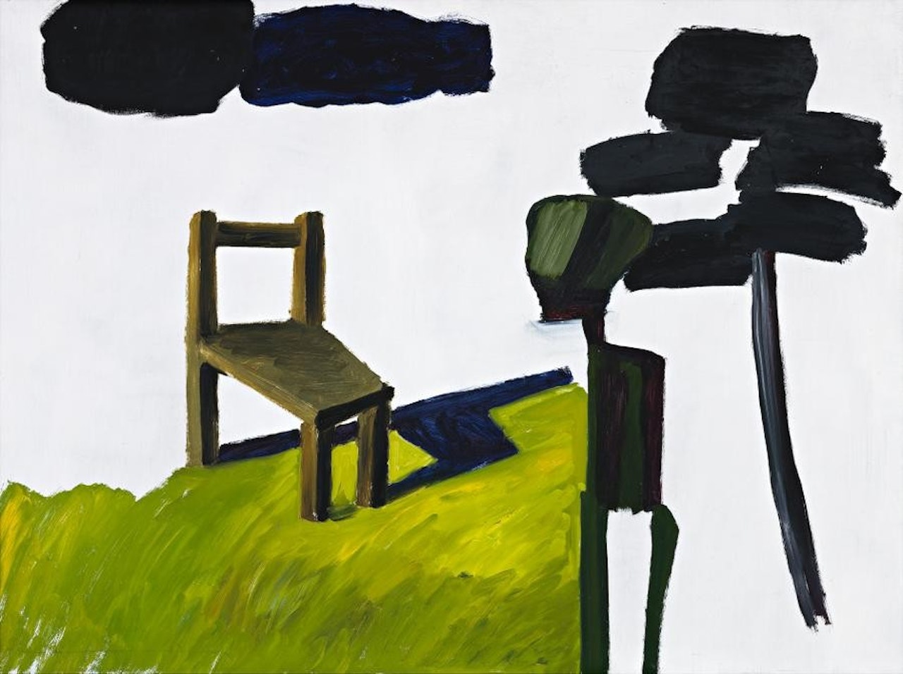 GREEN MAN, TREE AND CHAIR by Kenneth Ronald Whisson