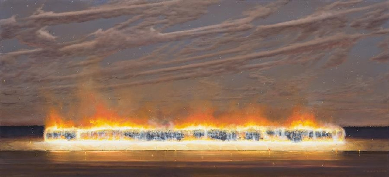 THE WATERLINE (SMOKEY DUSK) by Tim Storrier
