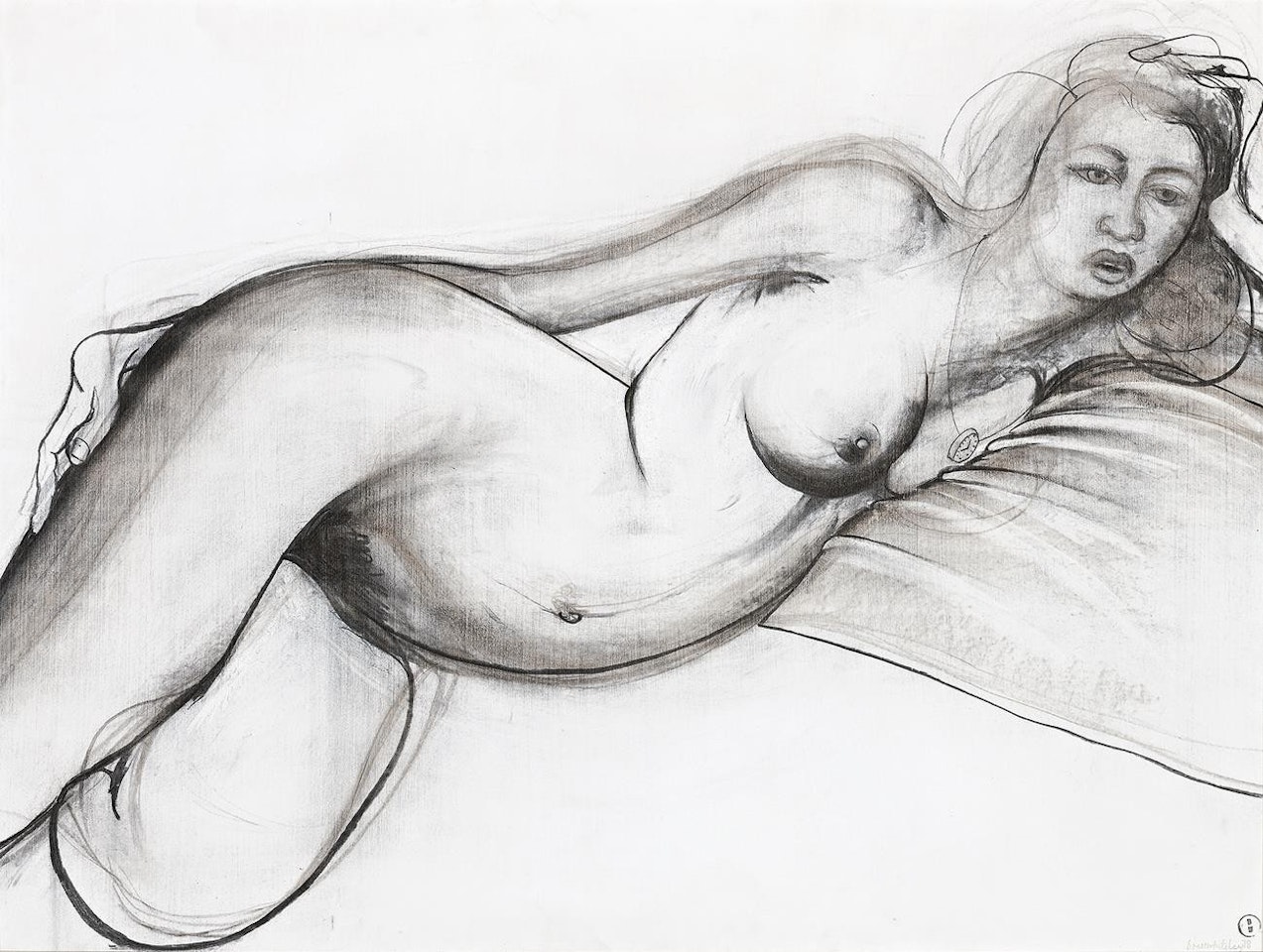 NUDE AND NECKLACE by Brett Whiteley