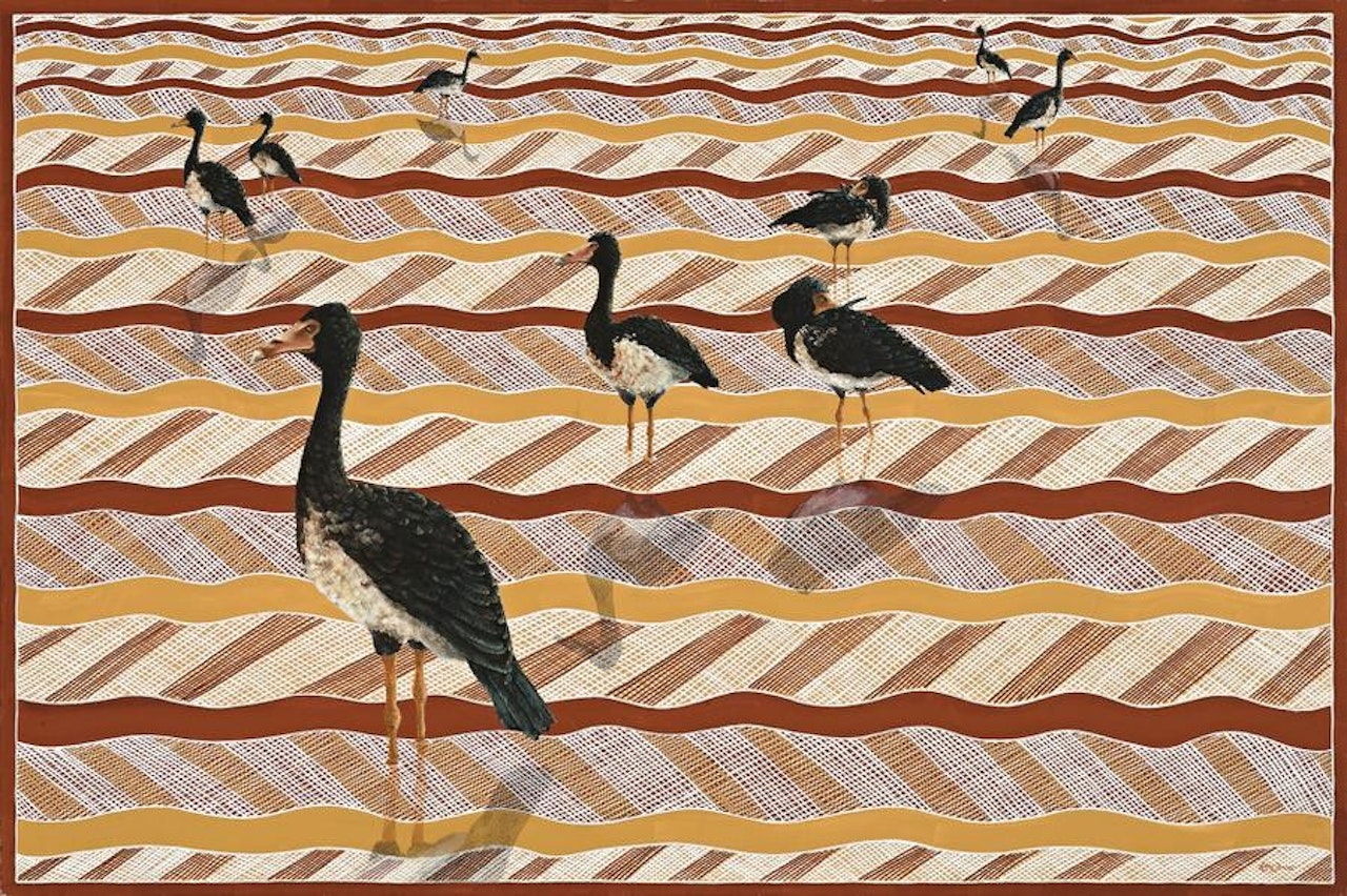 GUMINGI (MAGPIE GEESE) by Lin Onus