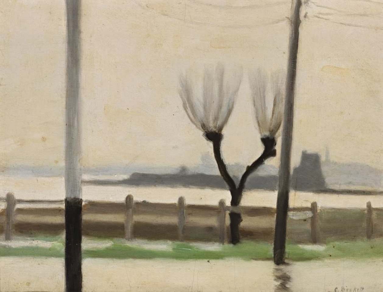 WET EVENING by Clarice Beckett