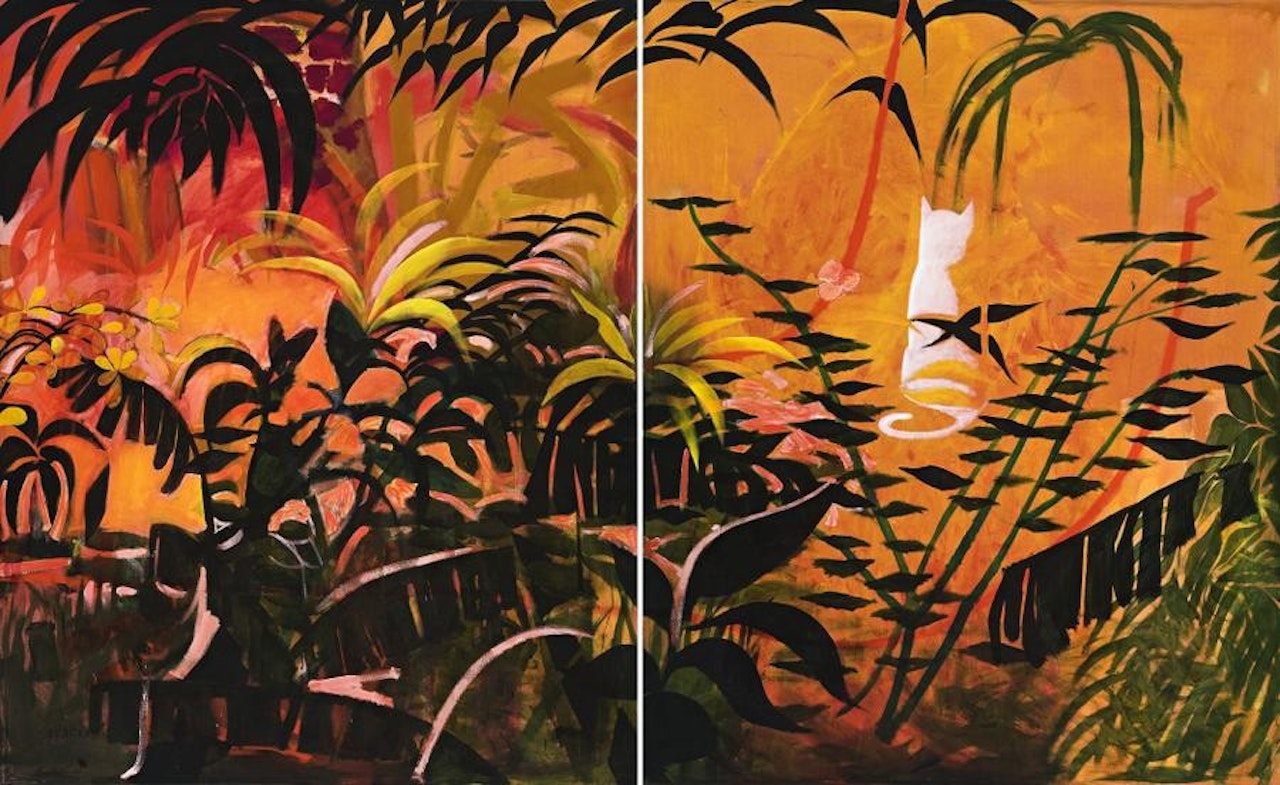 RED GARDEN by Charles Blackman