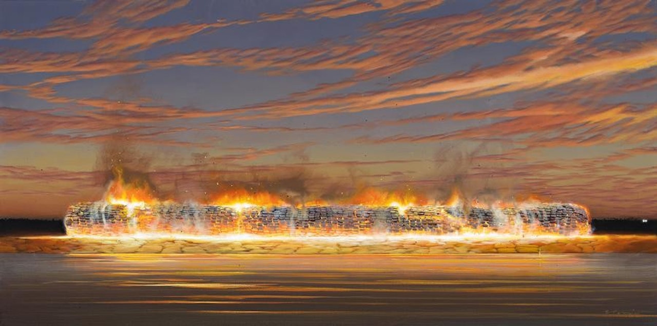 EVENING EDGE (WATERLINE) by Tim Storrier