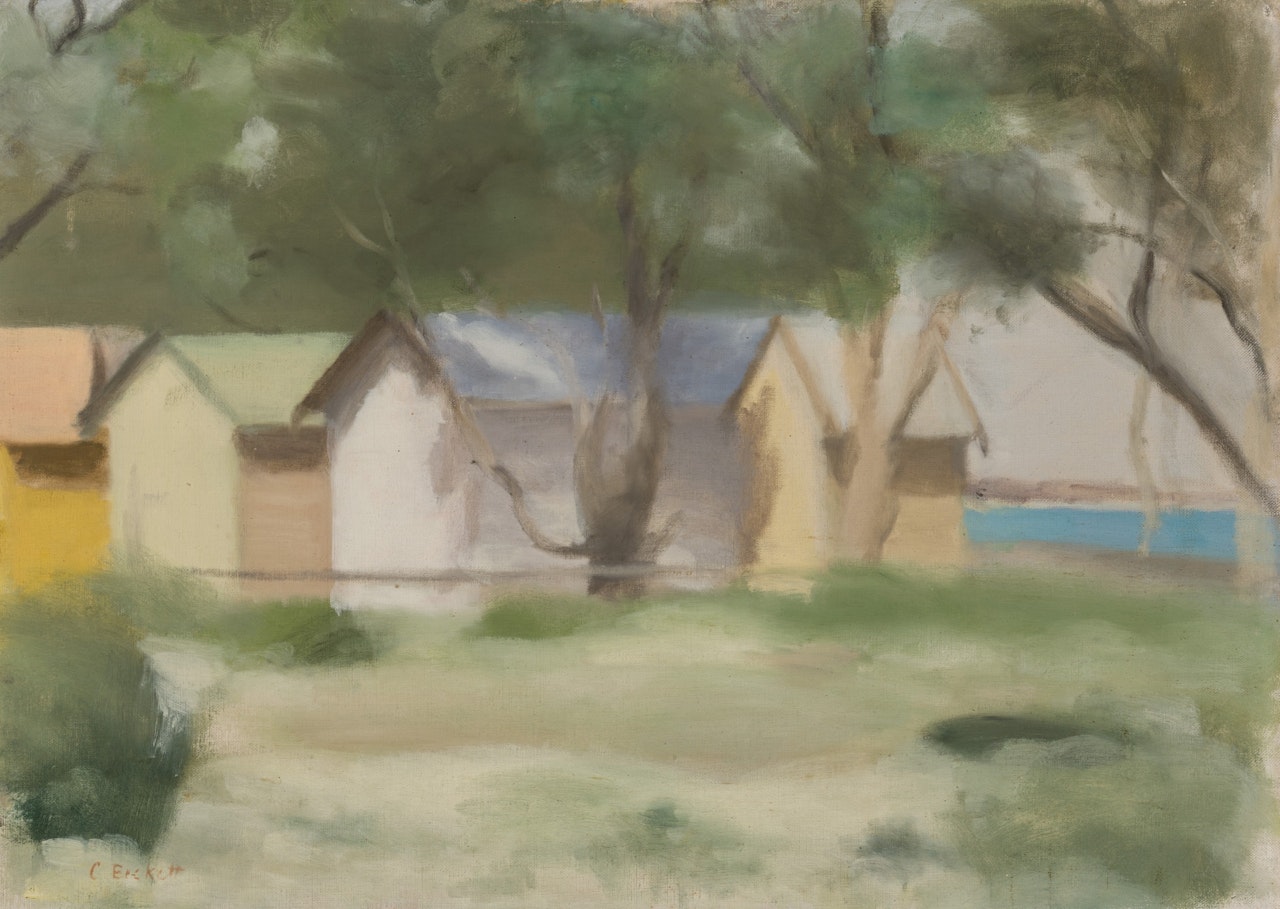 BATHING BOXES, BEAUMARIS by Clarice Beckett