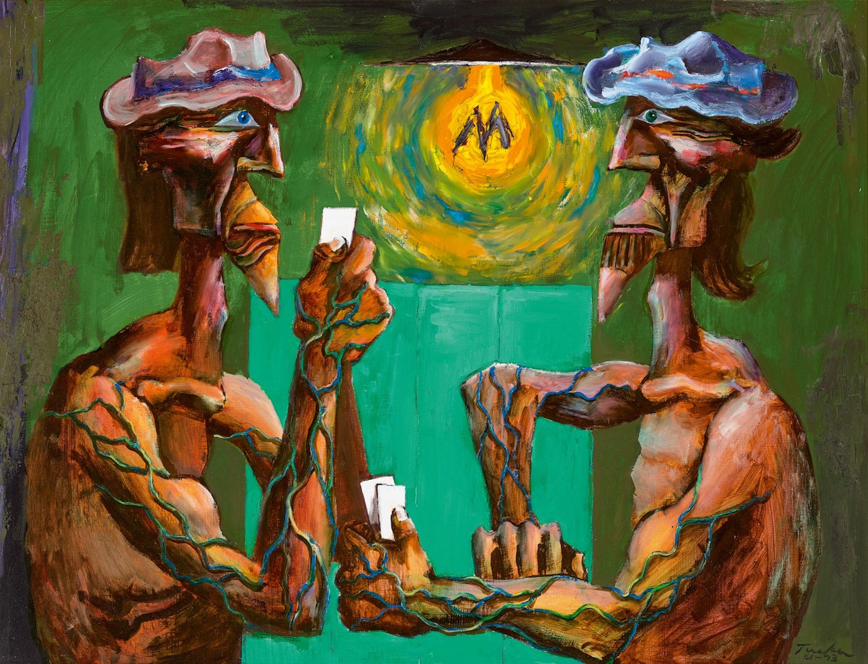 THE CARD PLAYERS by Albert Tucker