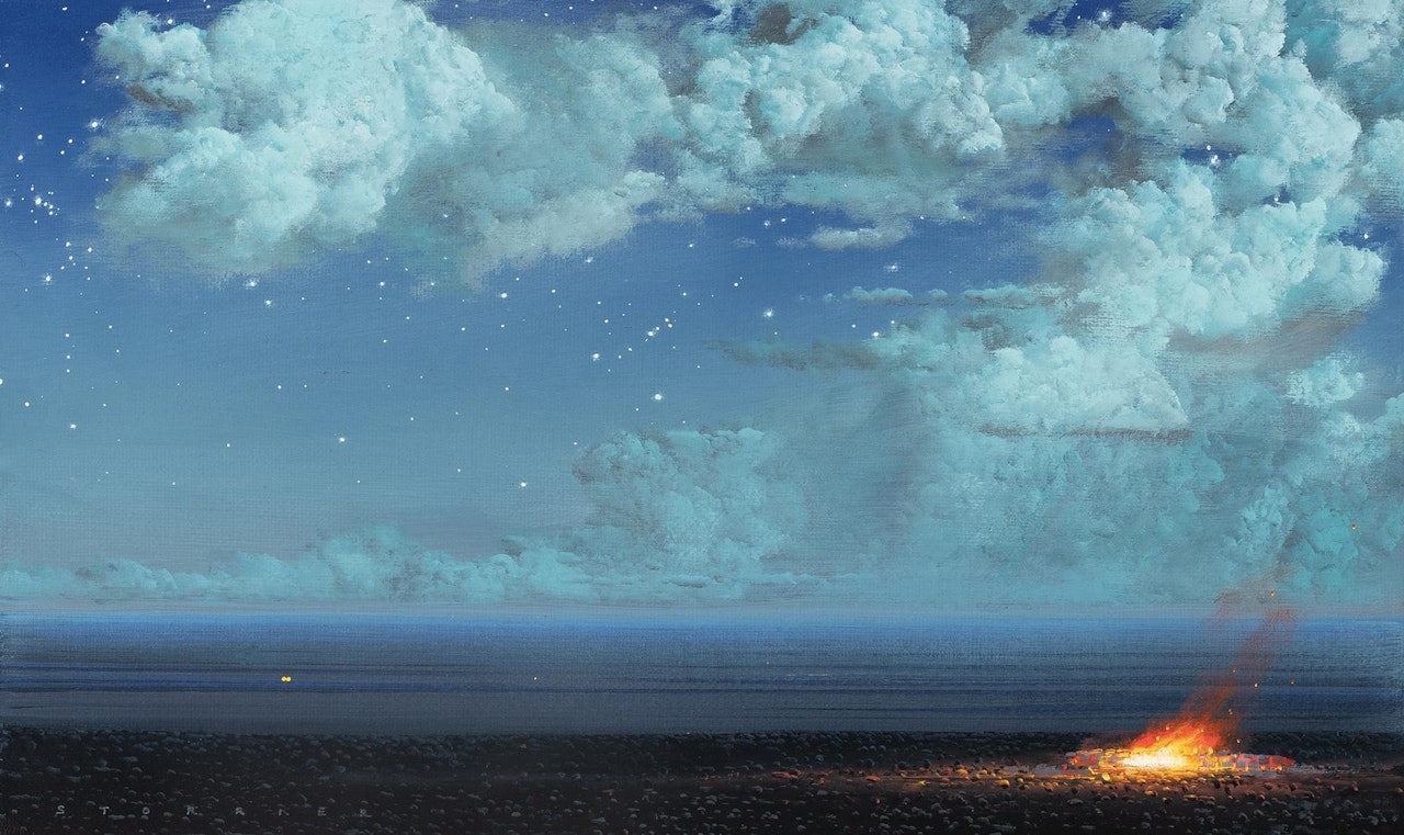 THE EVENING RUN by Tim Storrier