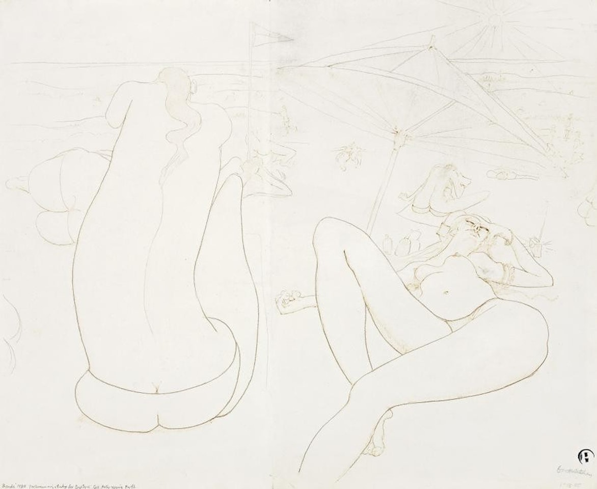 STUDY FOR "BONDI BEACH" by Brett Whiteley