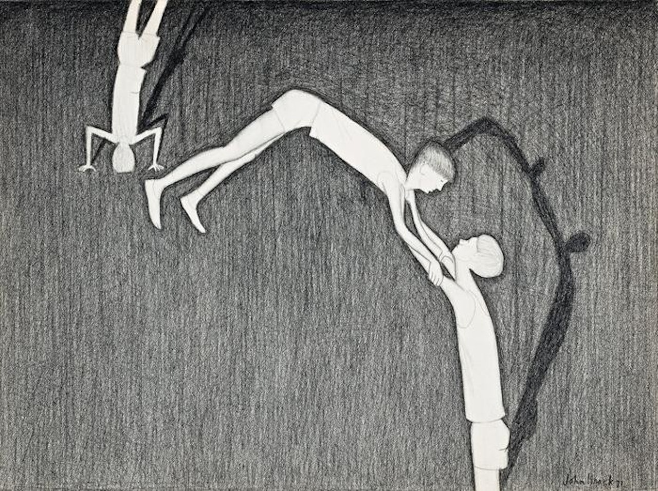 THREE BALANCING BOYS by John Brack