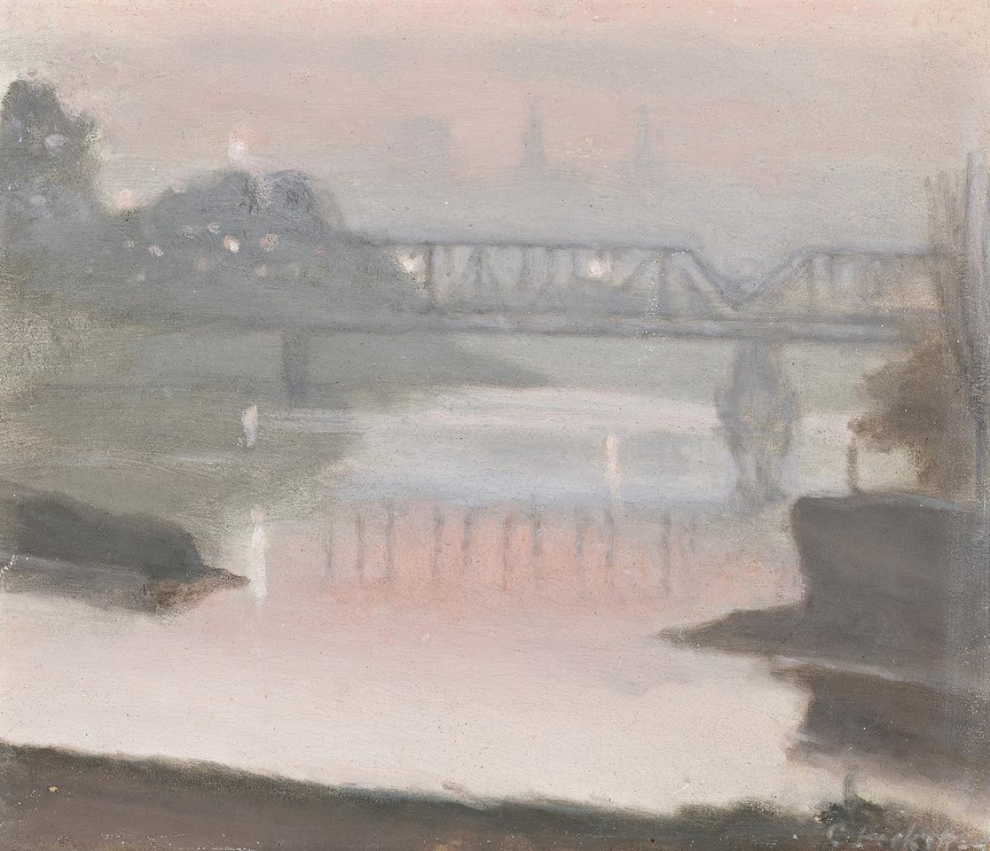 THE YARRA , SUNSET by Clarice Beckett