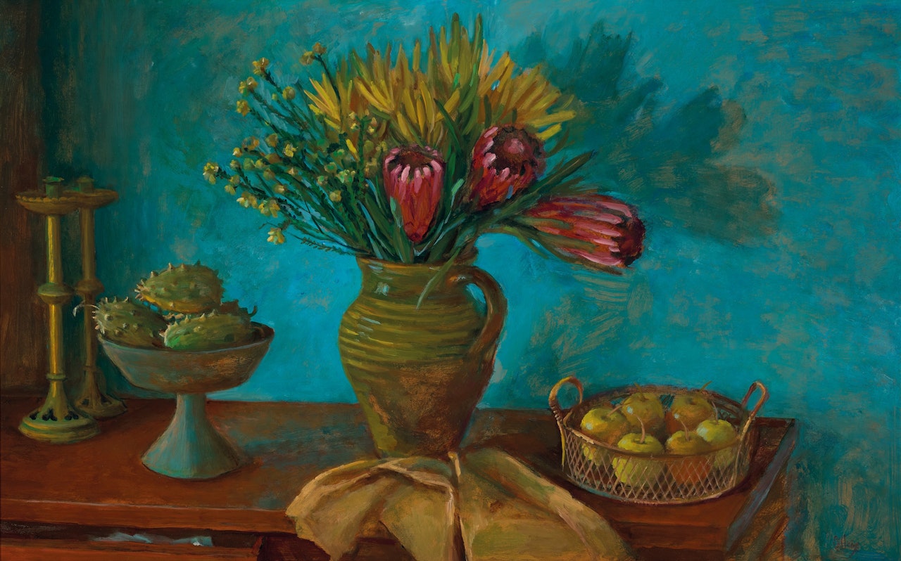 PROTEA AND FRUIT by Margaret Hannah Olley
