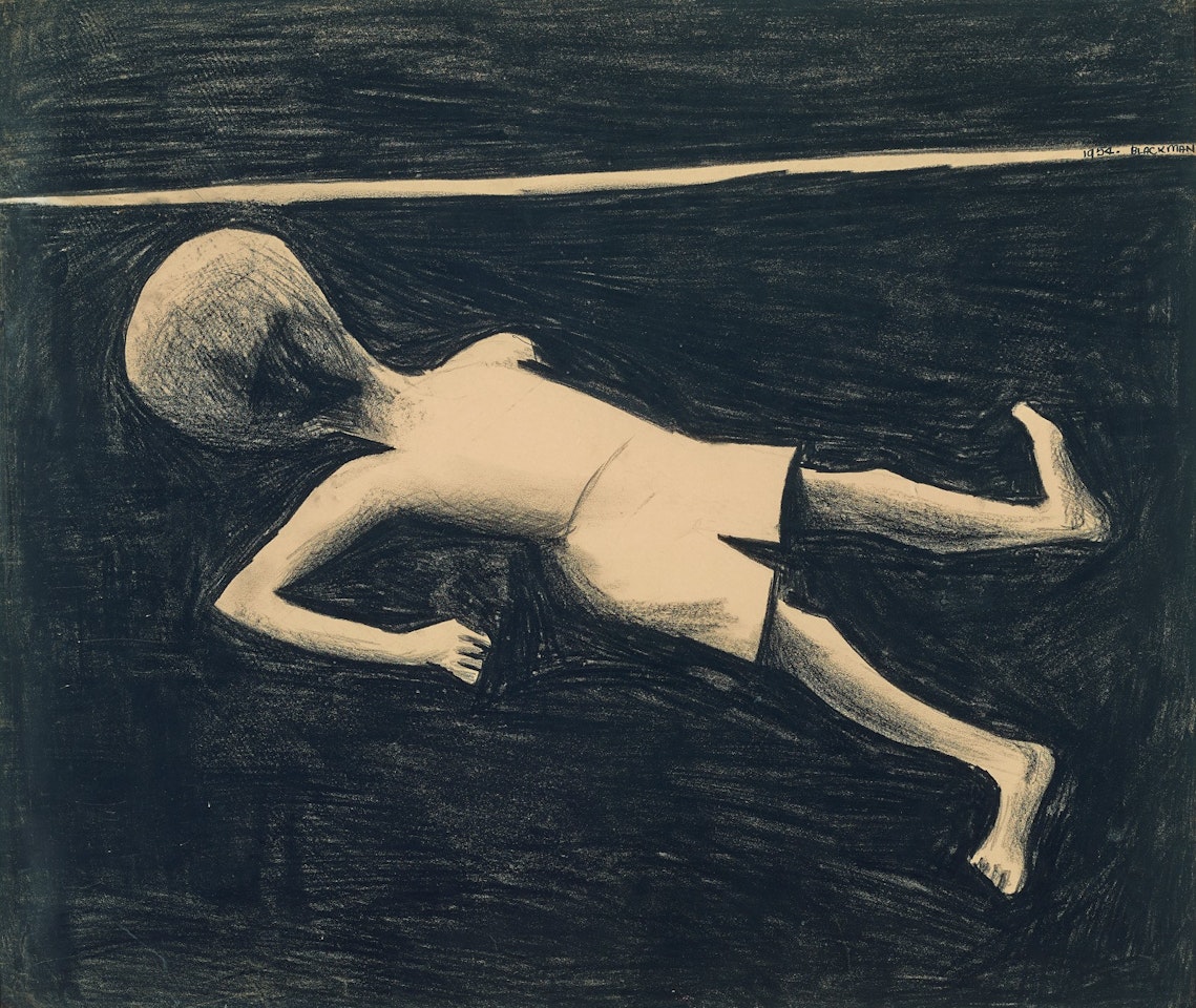 UNDERWATER MAN by Charles Blackman