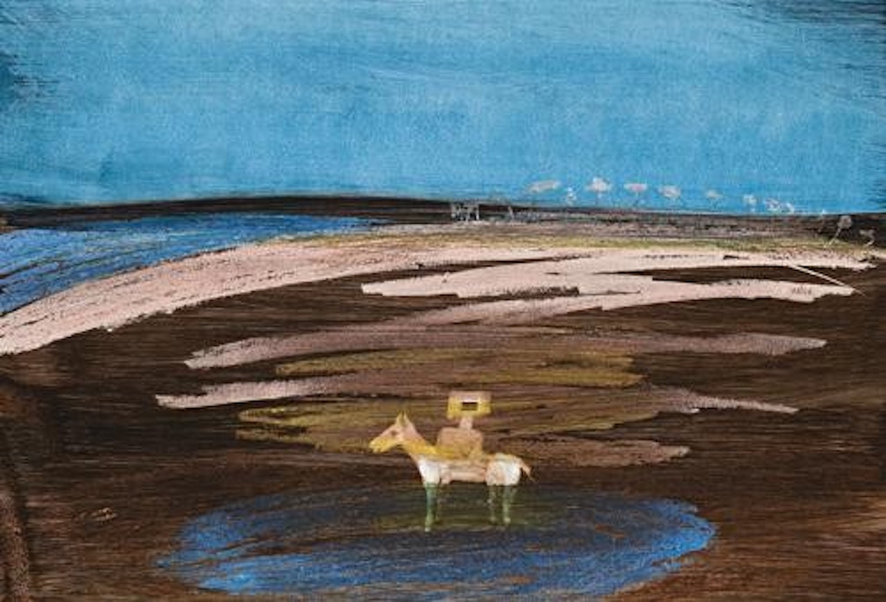 KELLY ON HORSE by Sidney Nolan
