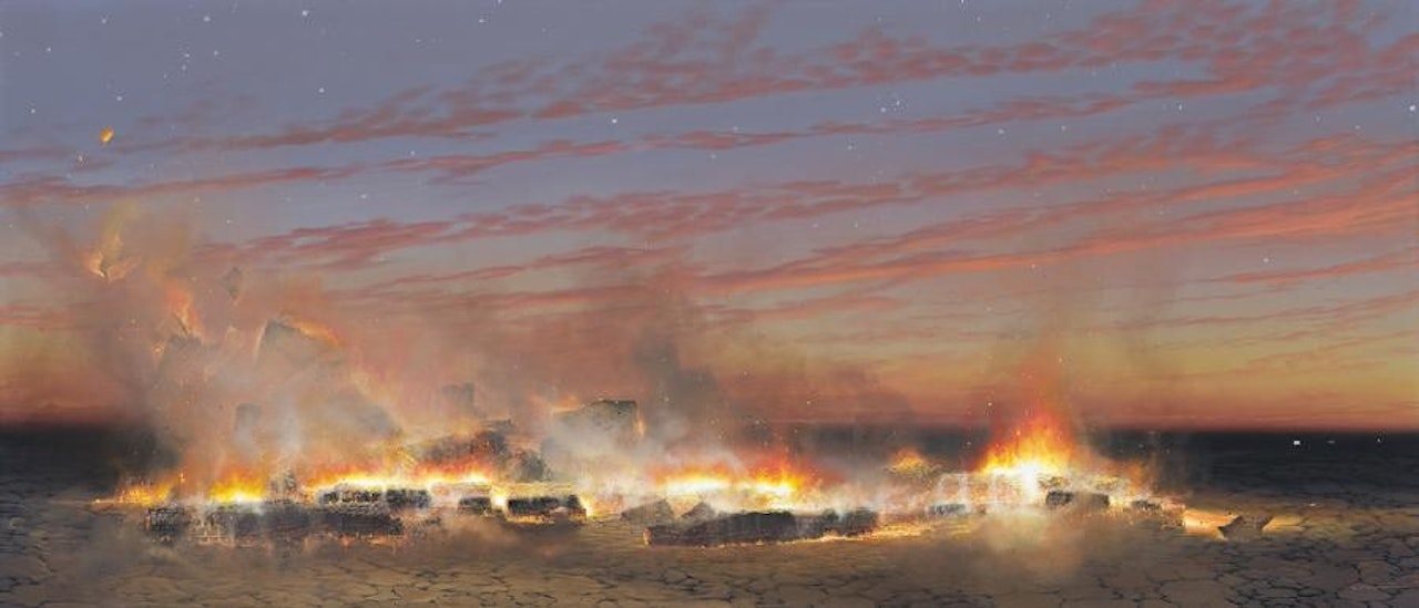EVENING FIRE by Tim Storrier