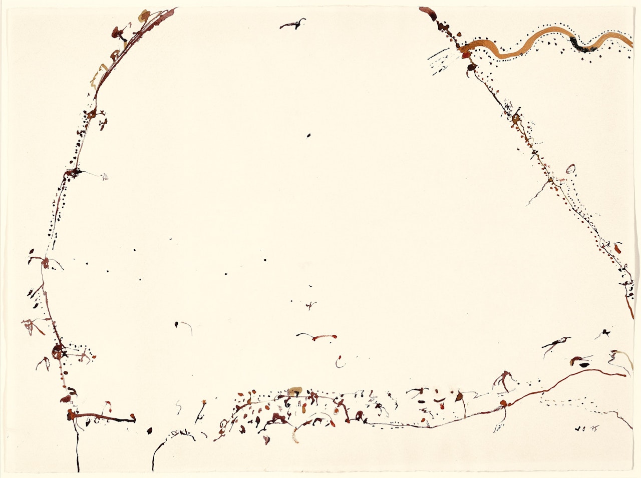 COOPER FLOWING INTO LAKE EYRE by John Olsen
