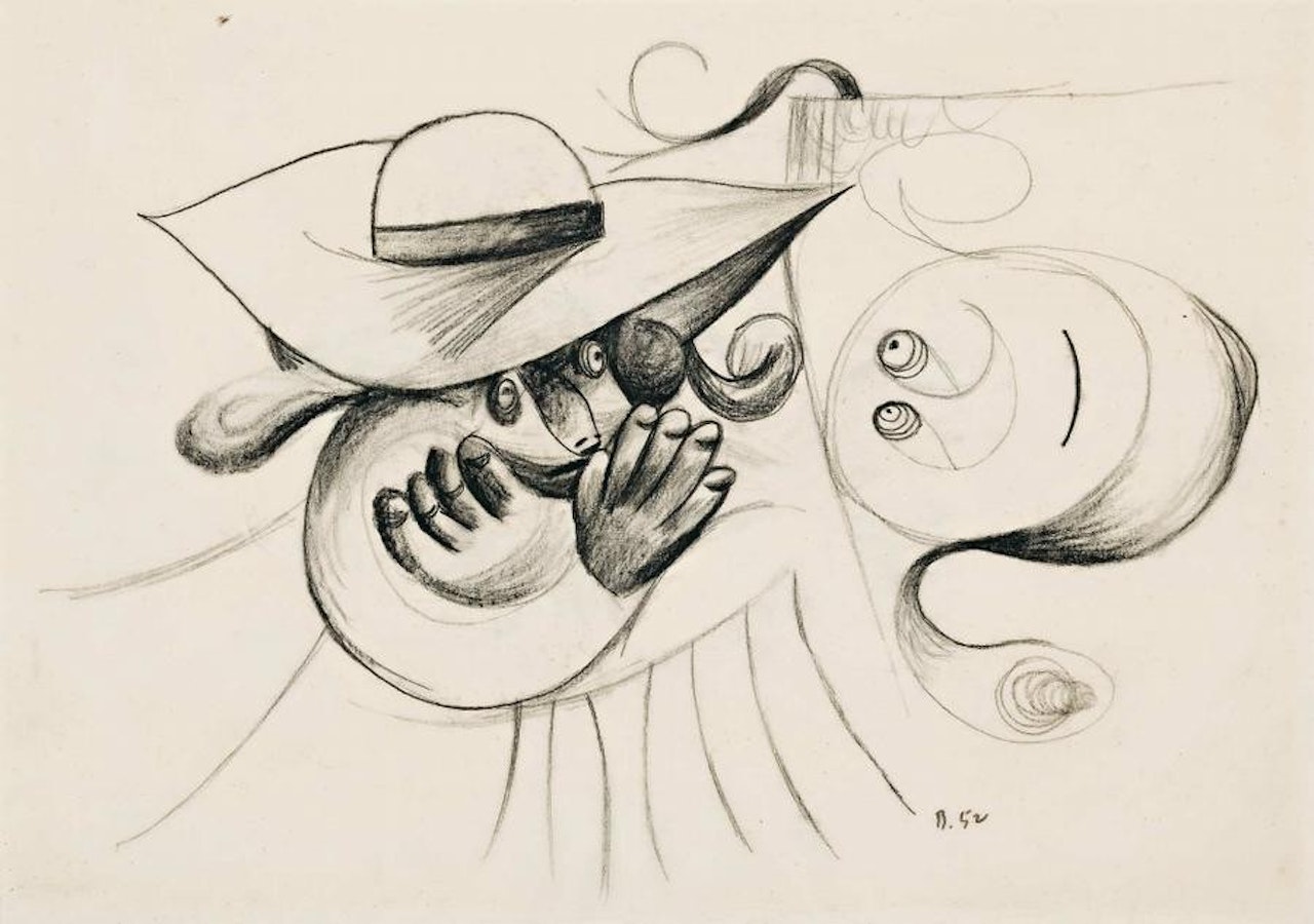 SCHOOLGIRL AND GENIE by Charles Blackman