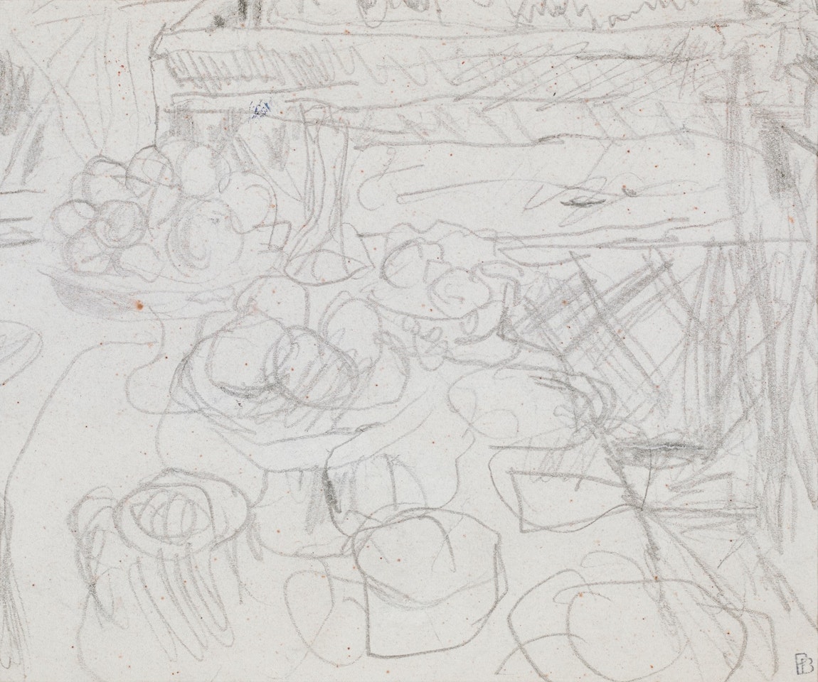 TABLE DRESSÉE AVEC FRUITS ET GÂTEAUX by Pierre Bonnard